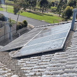 pigeon droppings around the solar panels