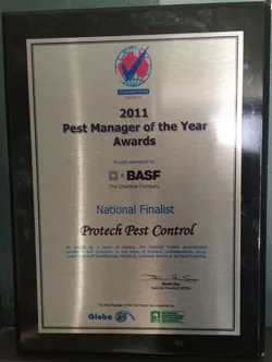 Protech Pest Control industry award
