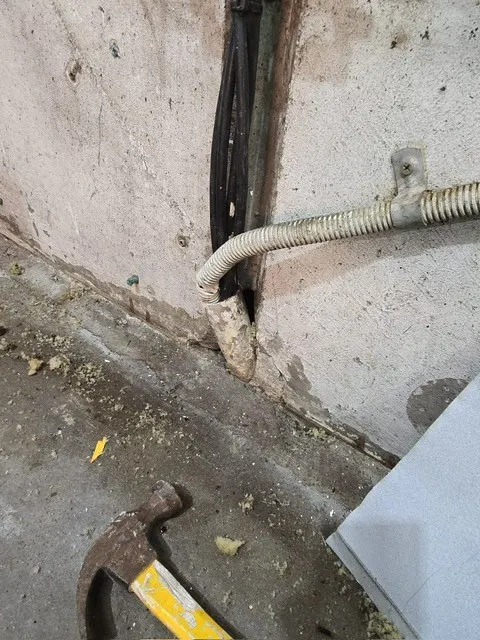 Rodent Entry at Conduit Penetrations — Before
